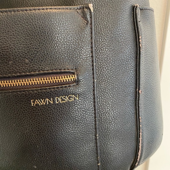 Fawn Design Black Original Diaper Bag with accessories & stroller hooks - Picture 2 of 7